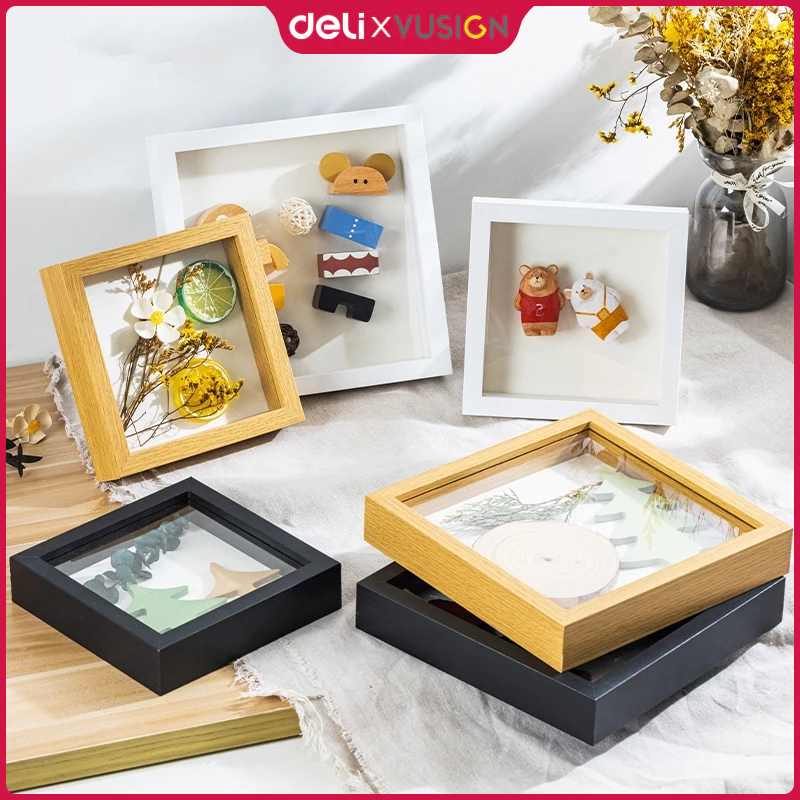 Deli Vusign Flower Frame Shadow Box DIY Art Frame Photo Floating Frame ...