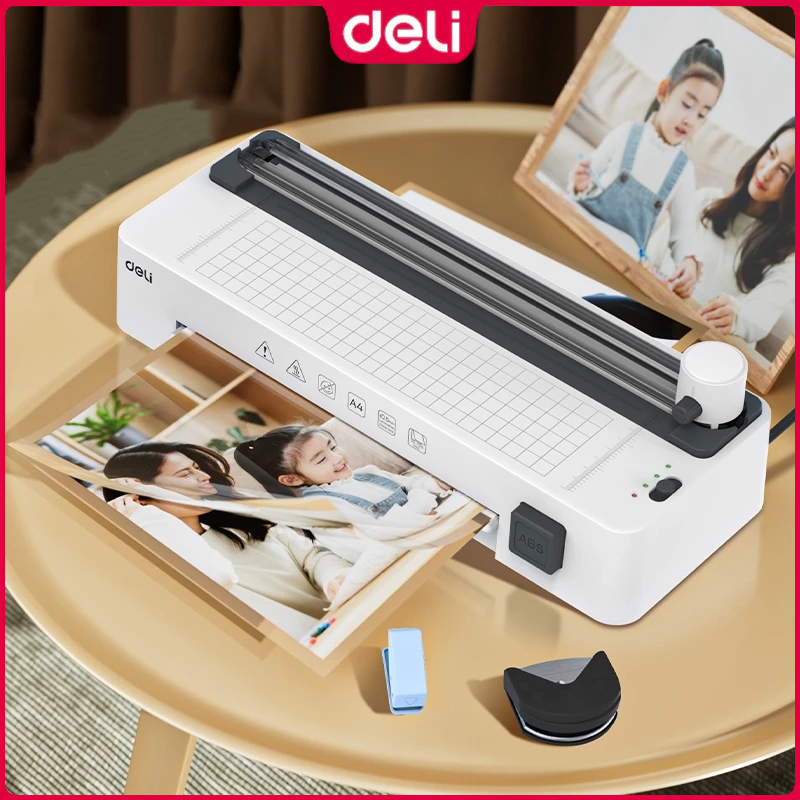 Deli 5-in-1 A4 Laminator Puncher Trimmer Cold/Hot Molding 70-125mic ...