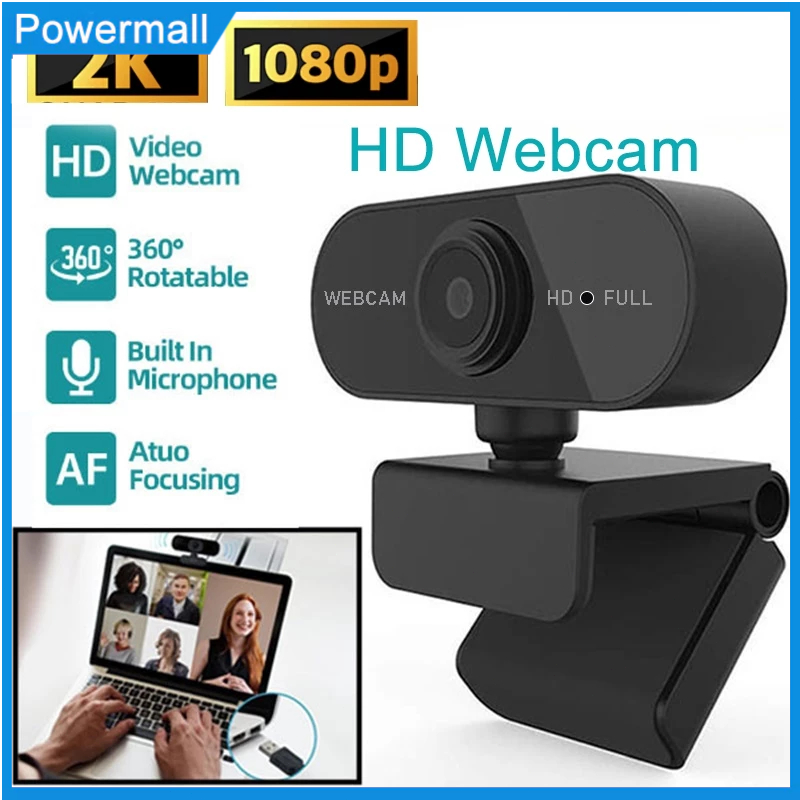 Webcam 2K/1080P Full HD Video Call For PC Laptop With MicrophoneVideo ...