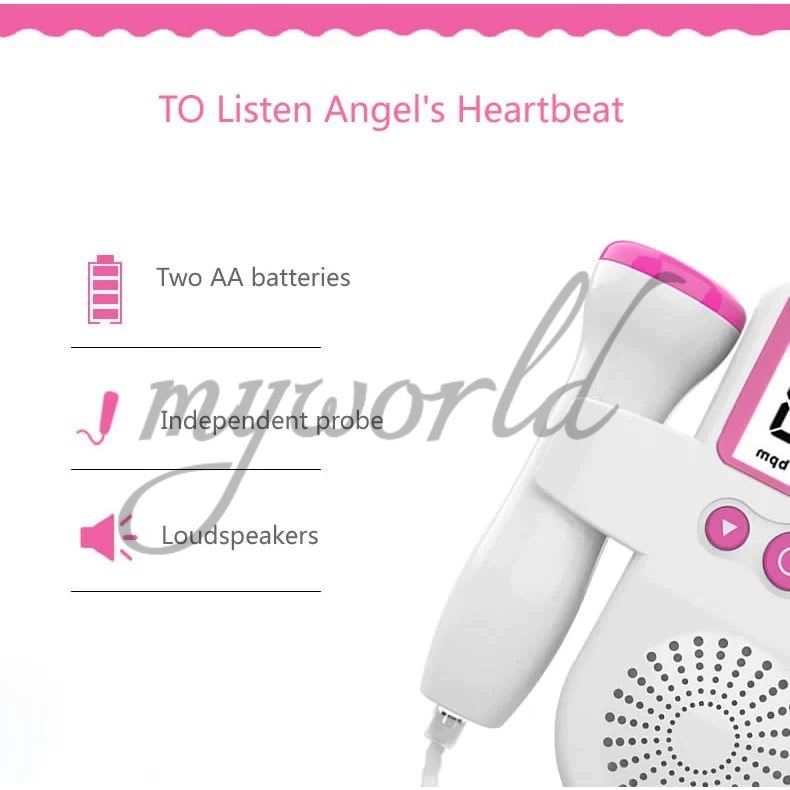 Fetal Doppler Upgraded Fetal Home Pregnancy Heart Rate Monitor Baby ...