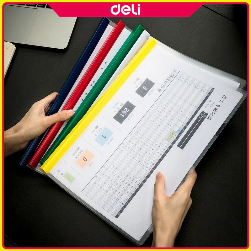 Deli A4 Sliding Folder 5901 Storage Paper Folder Report File School ...