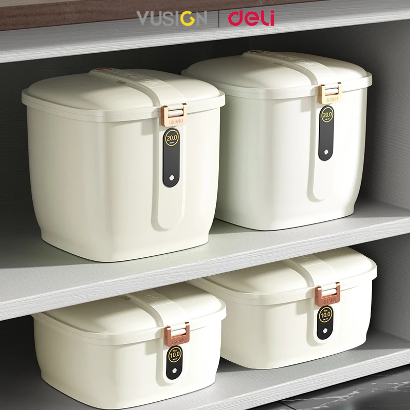 Deli Vusign Small Medium Large Size Clamshell Sealed Rice Drum with ...