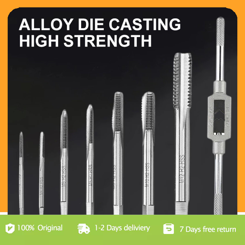 8PCS Hand Tap Threading Original Hand Top Screw Threader Drill Bits ...