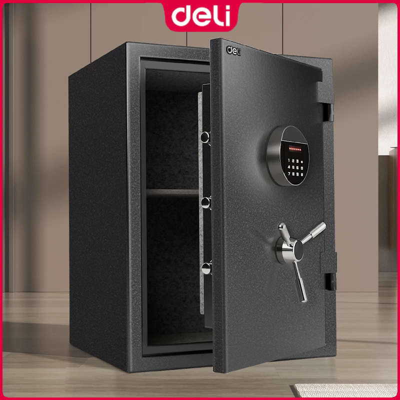 Deli Fireproof Electronic Digital Safety Vault Key Password Handle Safe ...