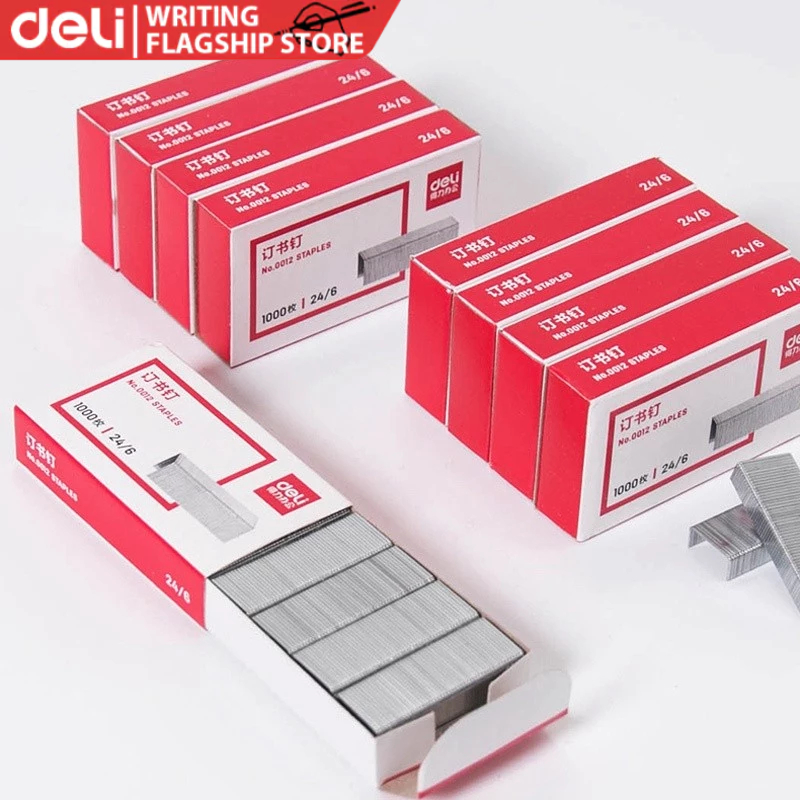 Deli 1000PCS/BOX Staple 24/6 E0012N Office Supplies | Shopee Philippines