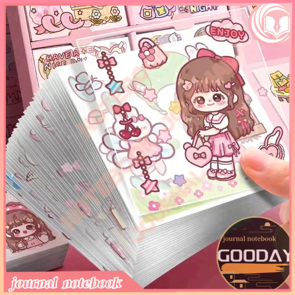 10 PCS Stickers Pack Colorful Waterproof Handbook Stickers Cute DIY ...