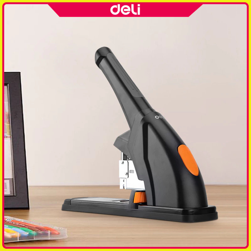Deli Heavy Duty Stapler for Book Binding Gun Tacker Large Paper Stapler ...