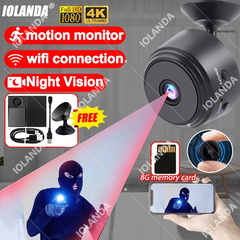 Buy 1 take 1 Mini Camera A9 WiFi Camera Free 8G memory card 1080p Hd ...