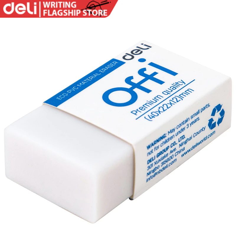 Deli Small Pencil Eraser EH03010 Art Paint PVC Eraser For Exam Use ...