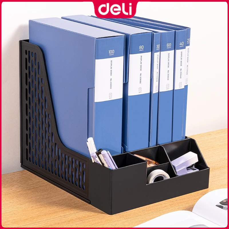 Deli Triple File Frame Document Frame with Pen Holder | Shopee Philippines