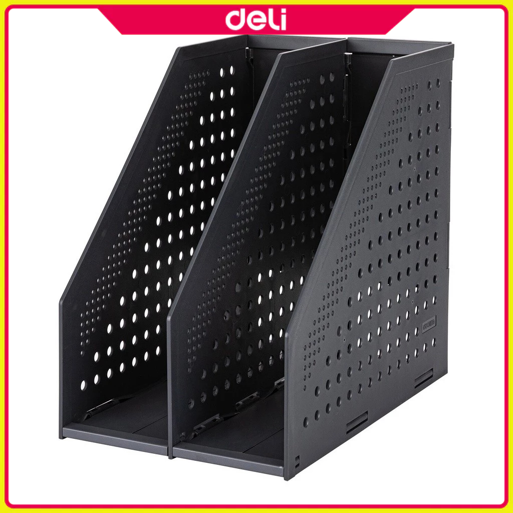 Deli Folding File Box E78999 Two-Fold Desktop Document Book Storage ...
