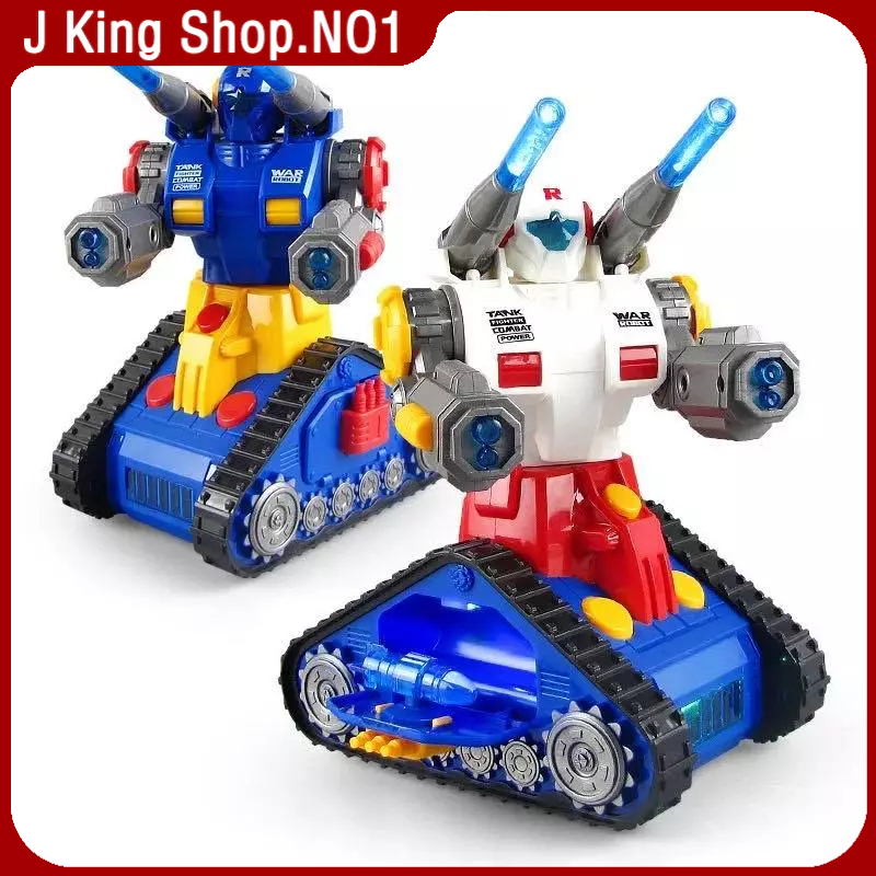 J King #Electric Universal Rotating Tank Robot Lighting&Music | Shopee ...
