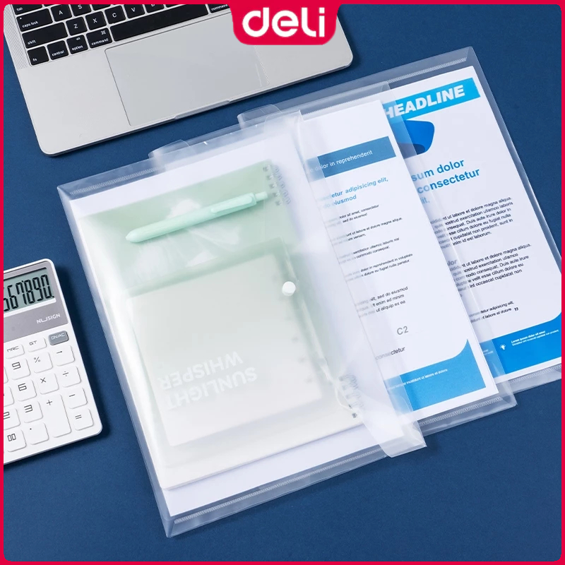 Deli A4 Folder File Paper Storage Bag Document Organizer EF705 | Shopee ...