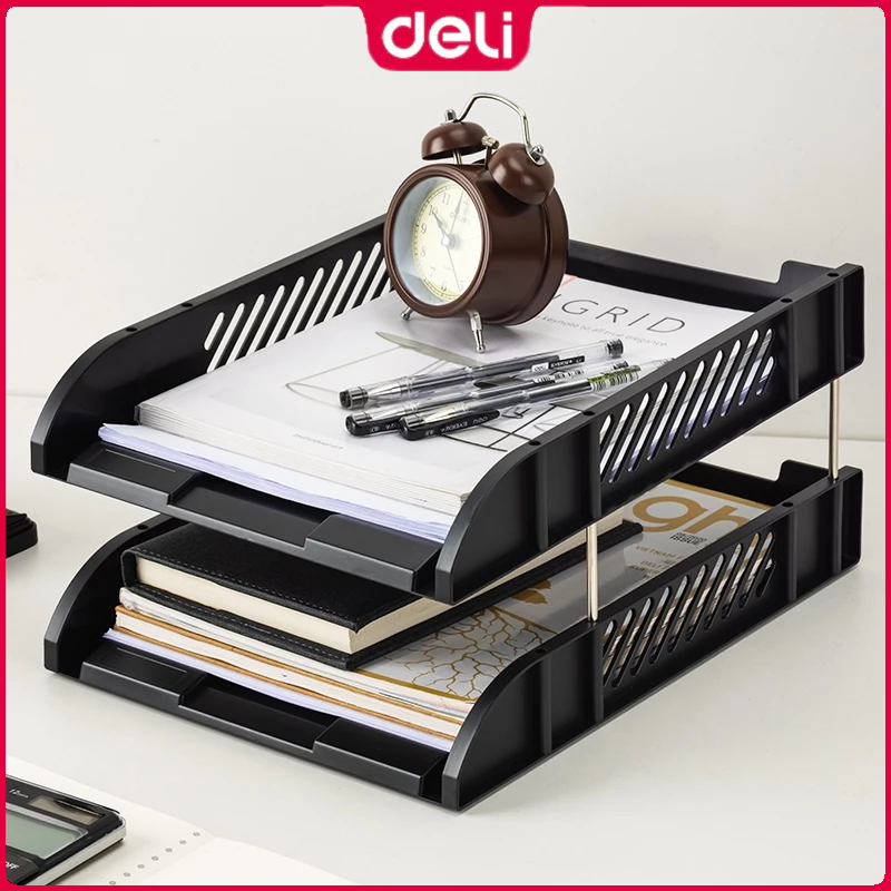 Deli E9216 Double Layer File Holder | Shopee Philippines