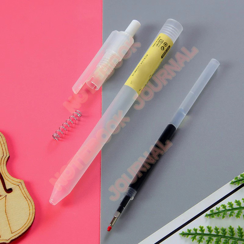 0.5MM Press-type Gel Pen Black/Red/Blue Simple Retractable Sign Pen ...