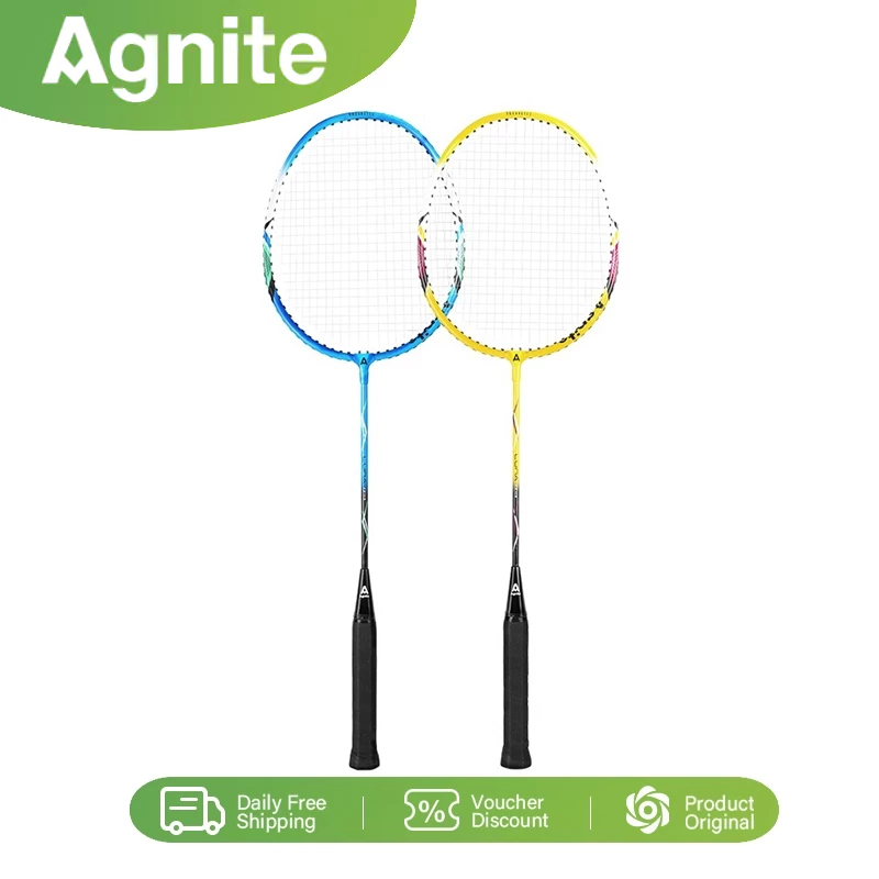 Agnite by Deli 16-18lbs 2PC Badminton Racket Glass Aluminum Split ...