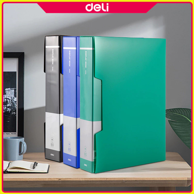 Deli E5006 A4 Folder 80 Pockets Transparent Insert Multi-Layer Test ...