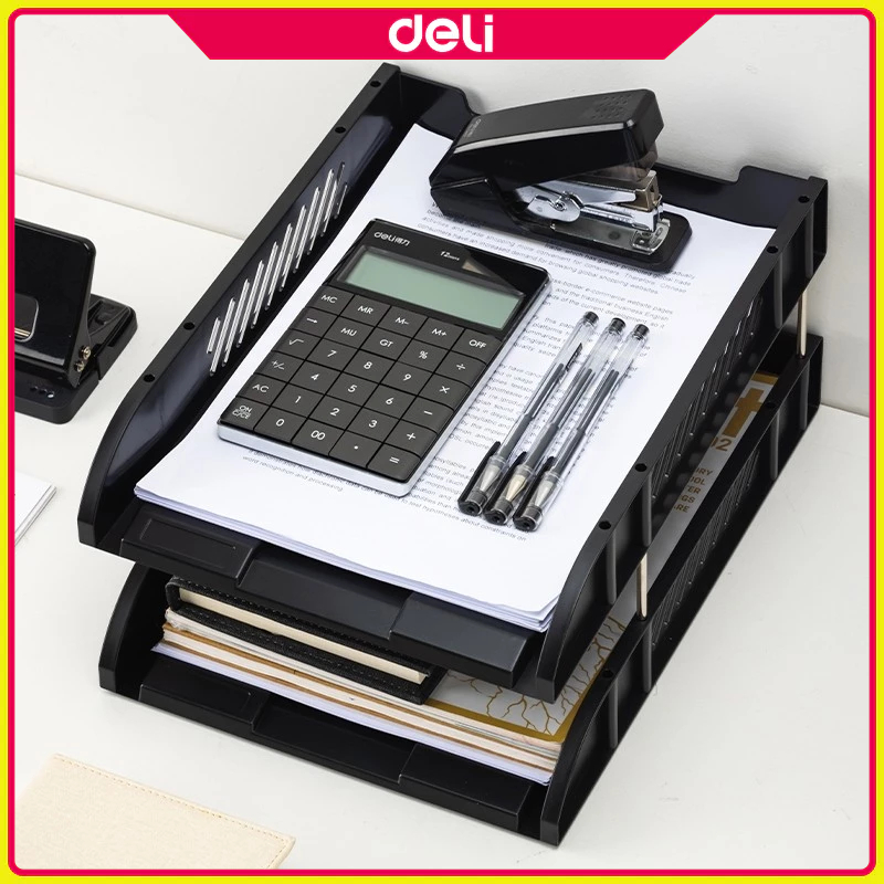 Deli Double Layer File Holder E9216 | Shopee Philippines