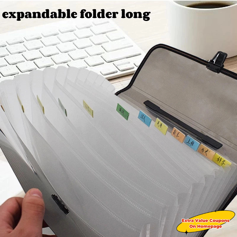13-grid file storage bag A4 student organ bag Portable test paper ...