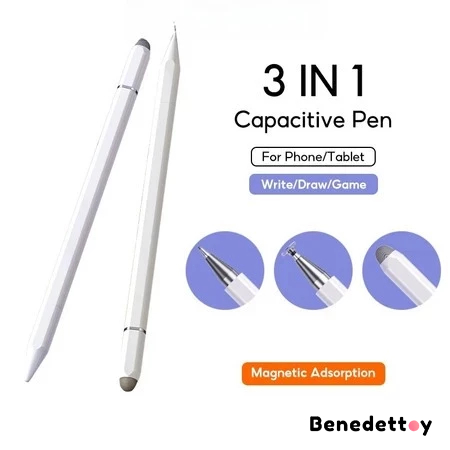 3in1 Stylus Pen Touch Screen pen Magnetic Suction Capacitive Pen