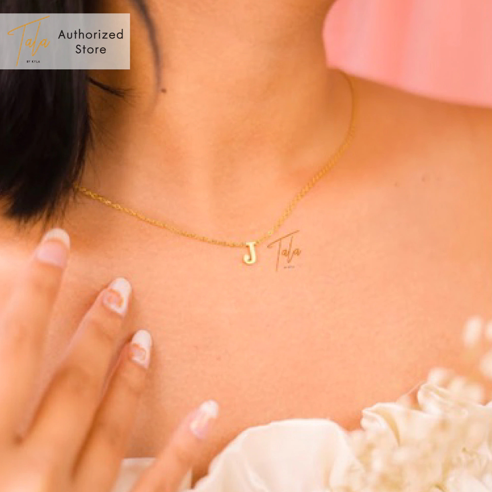 TALA by Kyla Simple Initial Necklace Stainless Steel Hypoallergenic with Giftbox Packaging Shopee Philippines