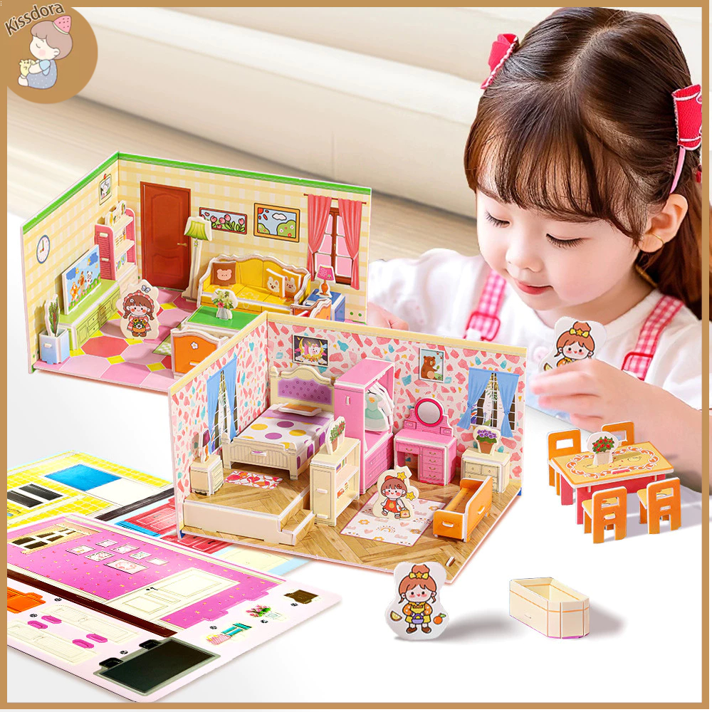 Kissdora 3D Paper Puzzles Children'S Educational Toys DIY Manual ...