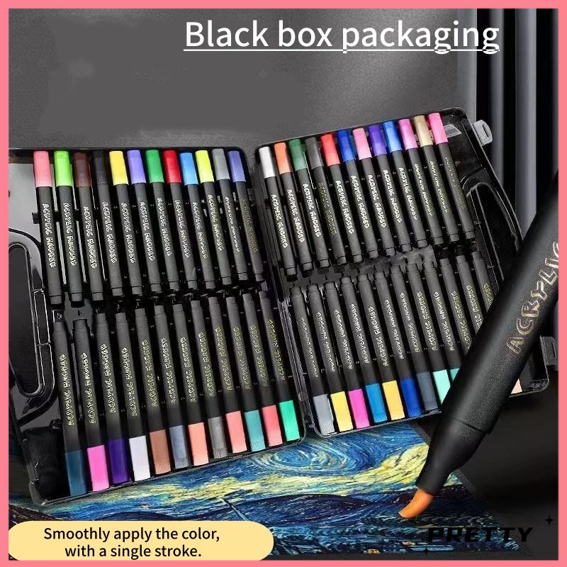 Direct Liquid Acrylic Marker Pen Set Bright Colored Pens For Drawing ...