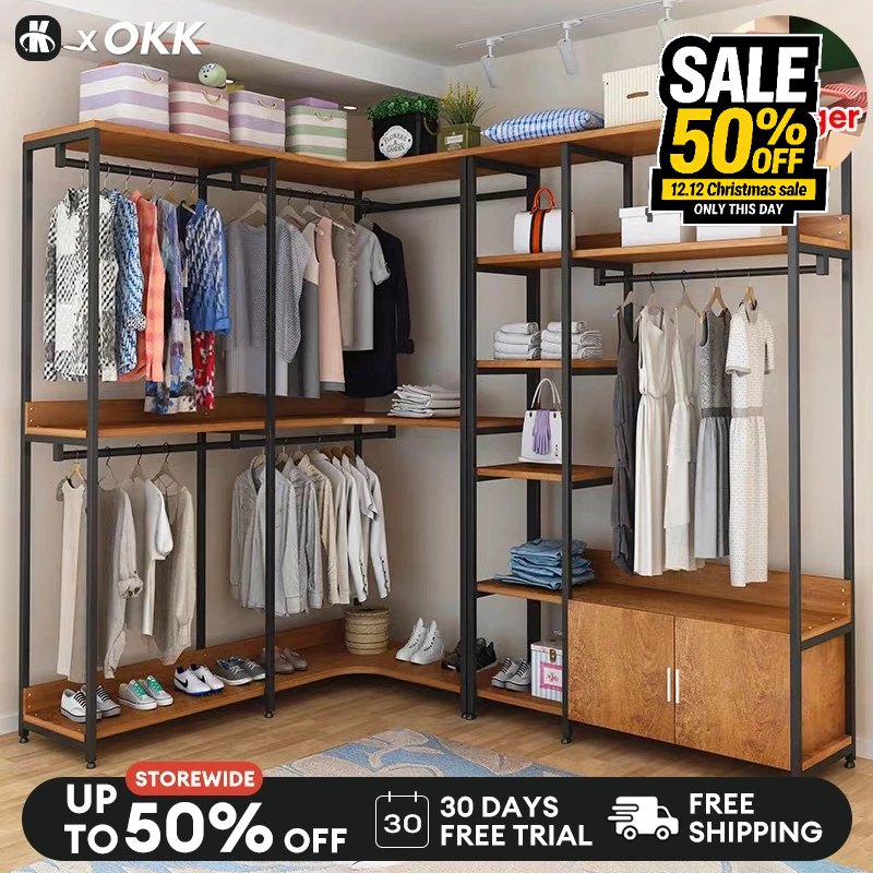 【Ship Today】Hanging Wardrobe Organizer Clothes Rack Cabinet Wardrobe ...