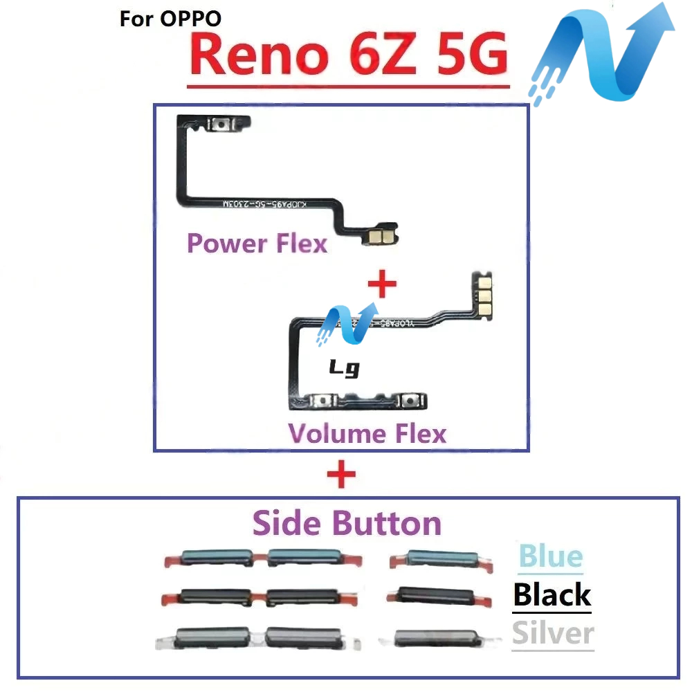 Power on / off Switch Button Side Volume Up Down Buttons Flex Cable ...