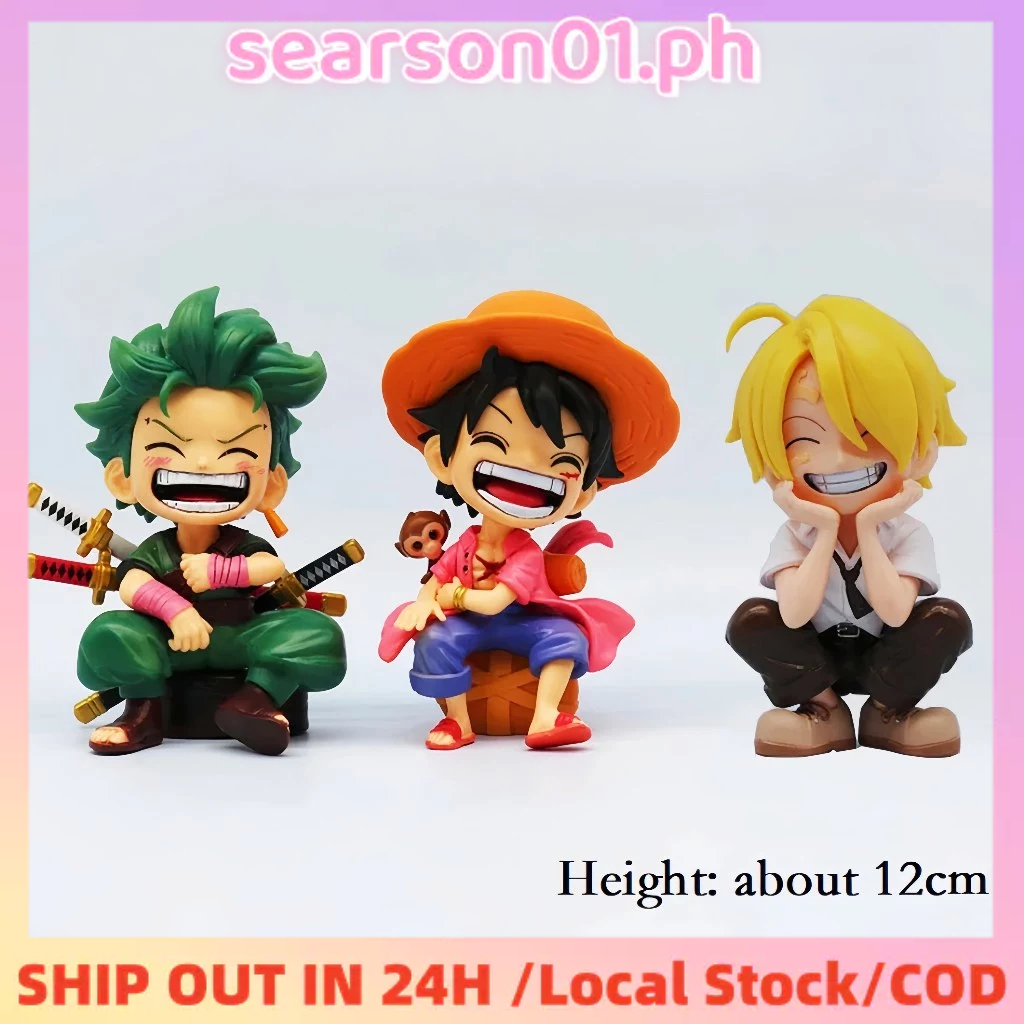 13cm One Piece Luffy Zoro Nika Action Figure Q version mini Anime ...