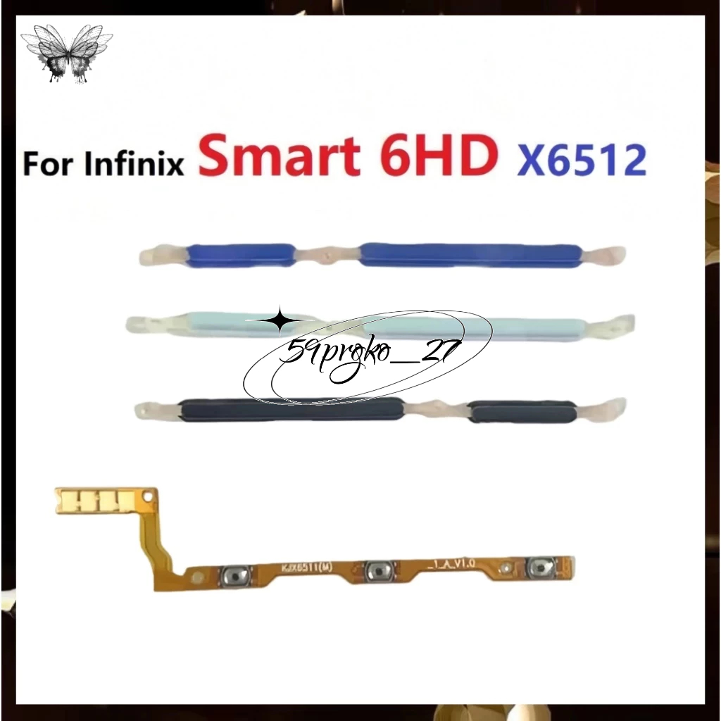 For Infinix Smart 6 HD X6512 Switch Key Power On Off and Volume up down ...