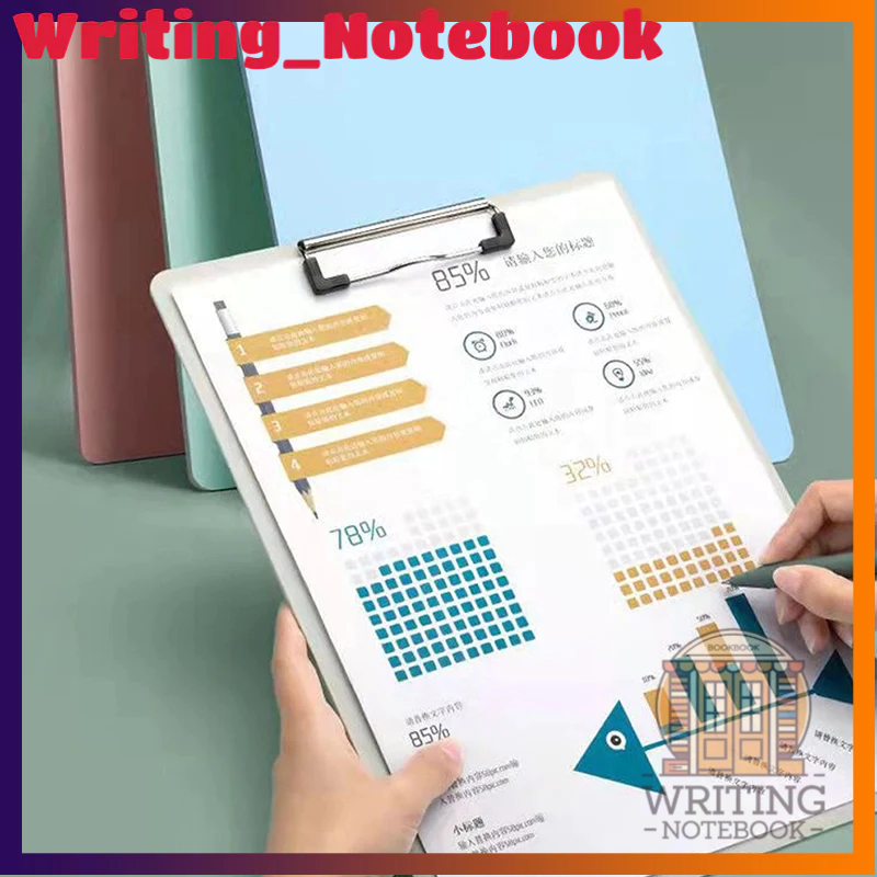 A4 Clip Board Hard Board Long Clip Pad File Paper Folder Writing Pad ...