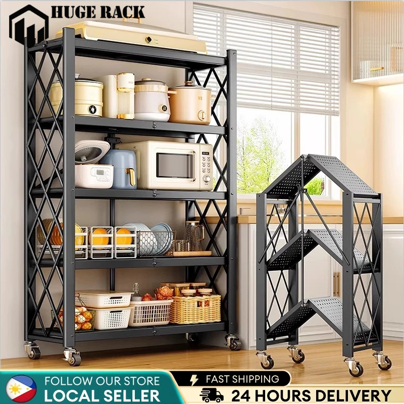Metal Rack organizer layer Foldable Rack 5 layer Kitchen Rack steel ...