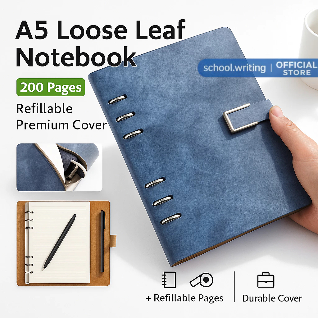 A5 B5 Removable Buckle 6 Hole Notebook College Refillable Thickened ...