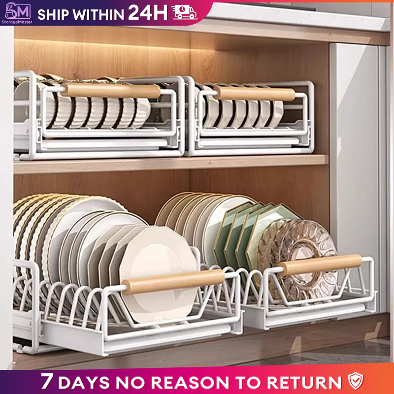 Kitchen Organizer Storag Rack Pull Out Dish Rack Kitchen Rack Pullout ...
