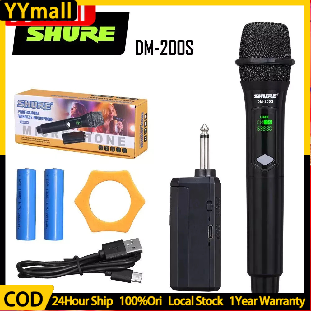 DM-2000S Professional Wireless Microphone UHF Handheld Rechargeable ...