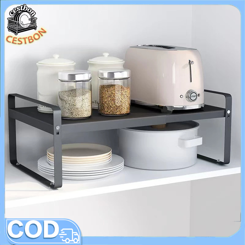 Length Adjustable Microwave Rack Kitchen Organizer Rack Printer Rack ...