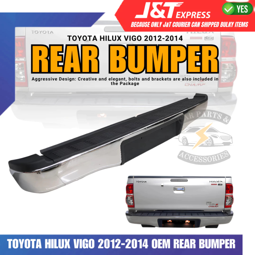 CPA TOYOTA HILUX VIGO 2012,2013,2014 OEM Steel Rear Bumper Guard (10162 ...