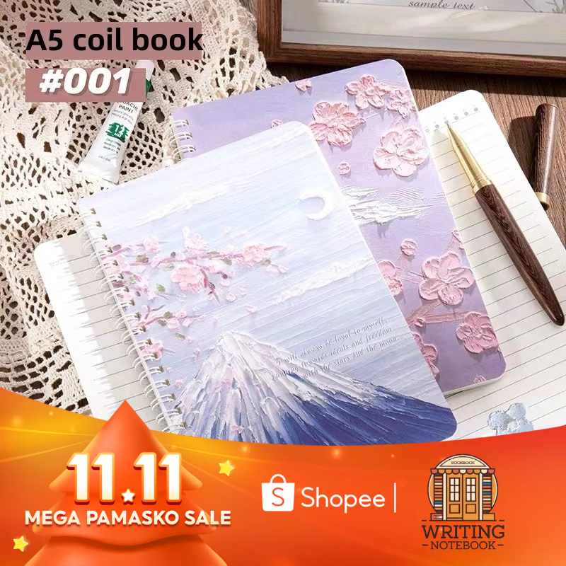notebook set 10 pcs for high school elementaryA5 Oil Painting Coil ...