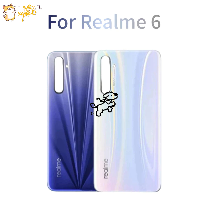 For Realme 6 Back Battery Cover Rear Housing Door Case Replacement ...