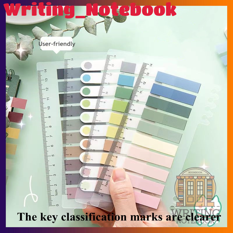 Writable Sticky Tabs with Ruler – Color Index Labels for Notebook ...