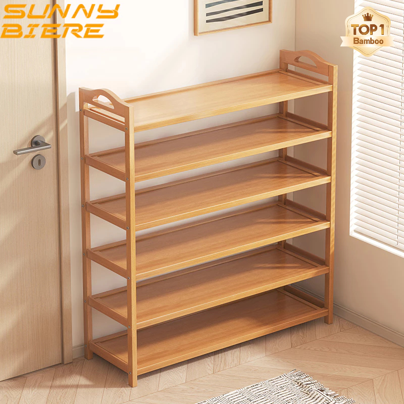 SUNNY Shoe Rack Organizer Wooden/Bamboo Storage Rack Save Space 40 ...