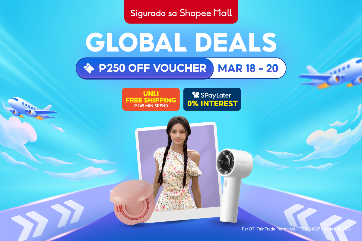 Shopee Global Deals! Up to 74% OFF + ₱250 OFF!
