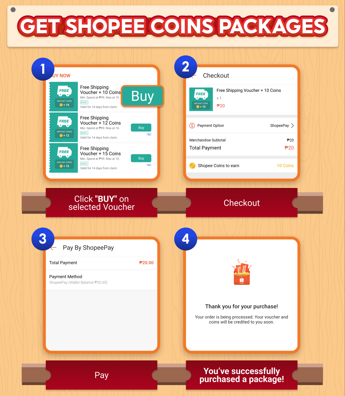 Buy Vouchers & Get Coins August 2026 | Shopee PH