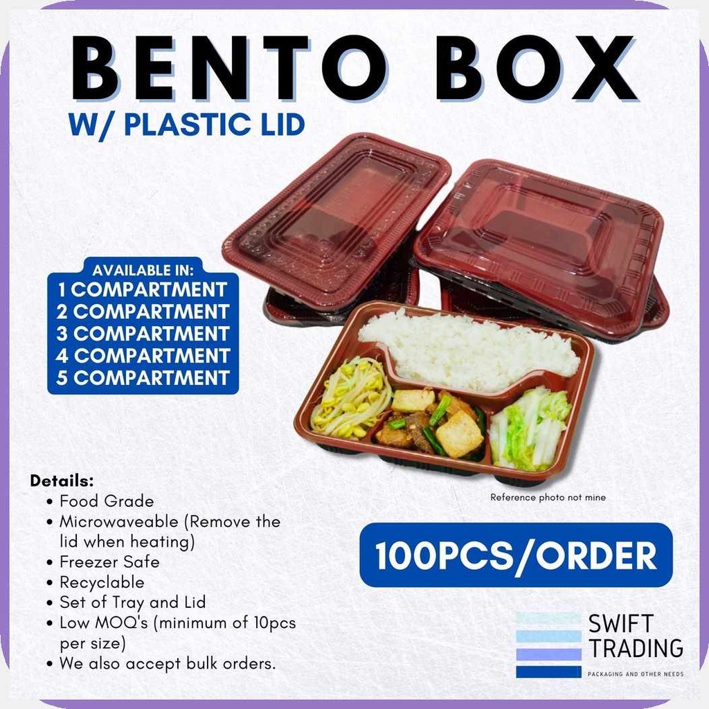 [100PCS]:Q*Bento~Rx*Box~oP+W/ V+nF+bo+xR+zF+Plastic Lid (SET) 1 | 2 | 3 ...