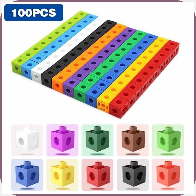 100PCS@XA;Math=O_J:Linking%y:Cubes%y:Numberblocks%mu:Educational&Toys ...