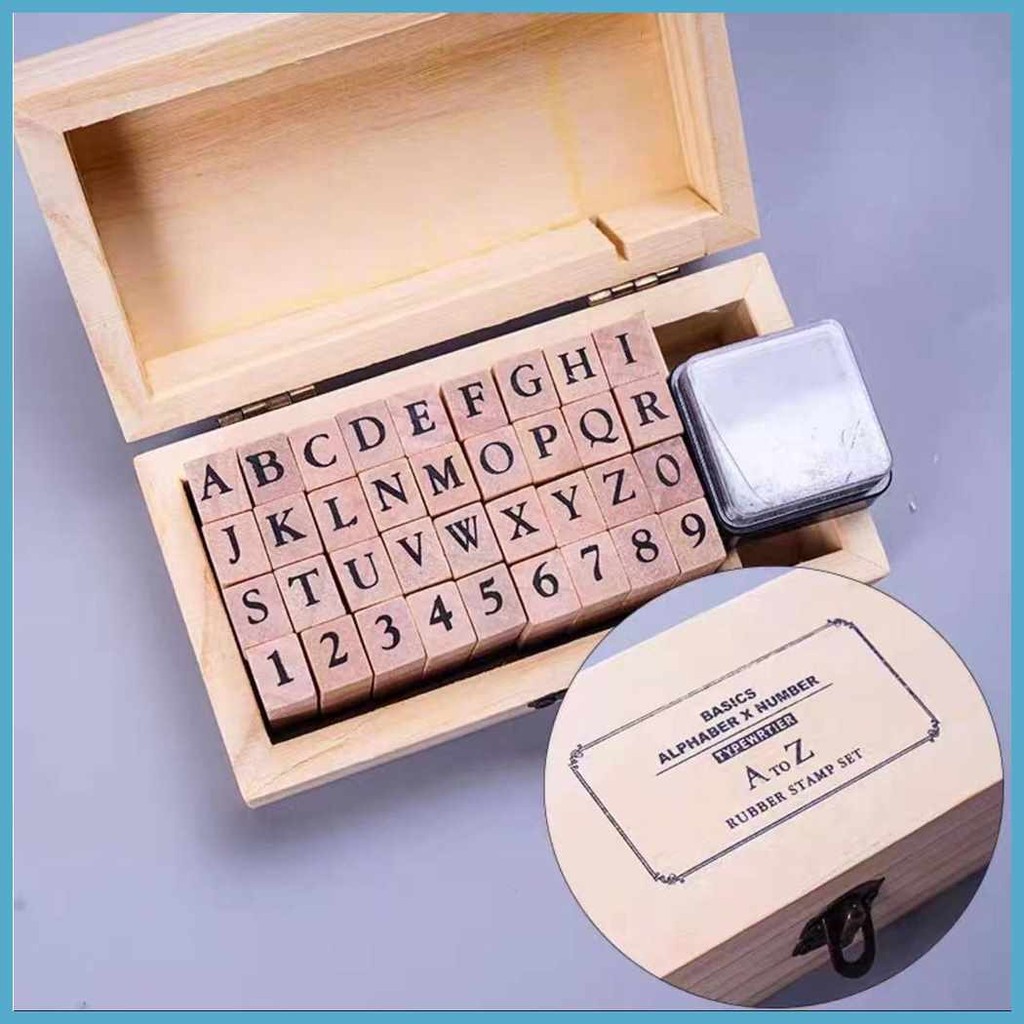 Rice.40Pcs/36pcs@qm,Alphabet{c^Stamps}A>Vintage)s>Wooden)n>Rubber)f ...