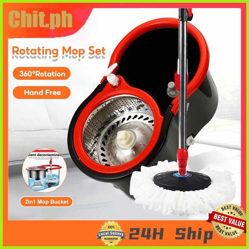 CHIT%T+Rotating-Jx_Mop?Bu*Bucket~lR*Set P+i+o+P+Wet and Dry 360 ...