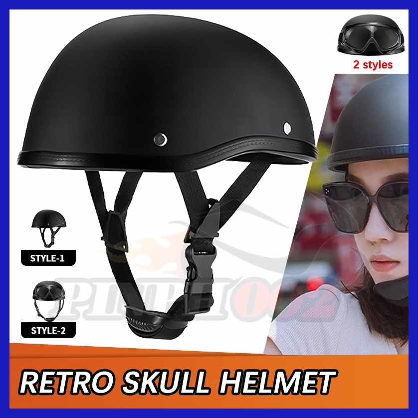 Motorcyclen?Safety>lp[Helmet`p;Vintage&Half&Face | Shopee Philippines