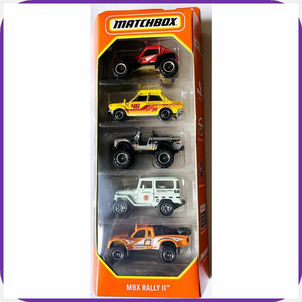 Matchbox[T,5.Rf`Pack@m+-!U,L+J+f+F+MBX Rally II (with Toyota Land ...